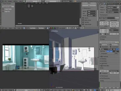 Bathroom paint ideas Low-poly 3D model