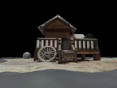 beach house dream house FREE FOR ALL Free low-poly 3D model