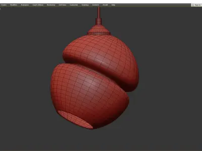 Groove Series Orb Tilt Pendant Low-poly 3D model
