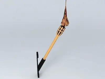 Bamboo torch 3D model