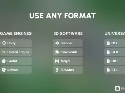 Factory Low-poly 3D model