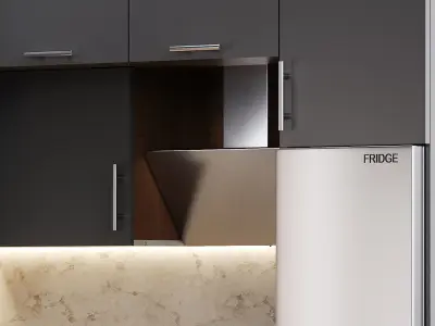 Modern kitchen 09 3D model