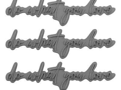 Do What You Love Neon Sign 3D model