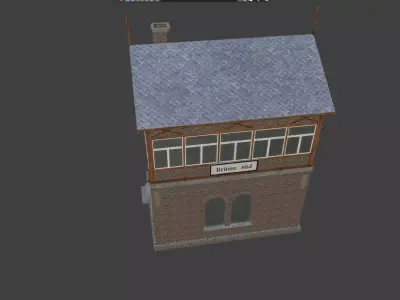 Brno Monarchy railway yard and Victorian era station version  3D model