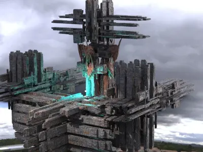 Dragon Sci fi Cult City Halls  3D model