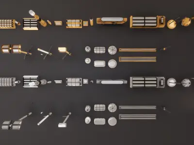 Game Ready Lights Pack Low-poly 3D model