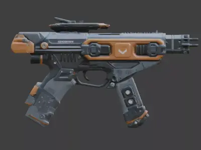 Modular Sci-Fi Tactical Multi-Tool 3D Model Low-poly 3D model