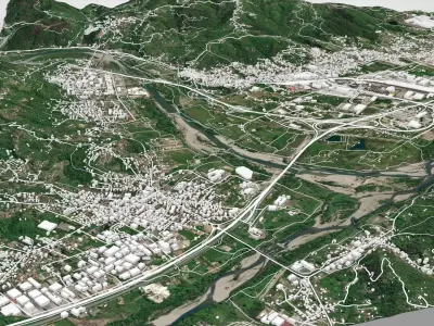 Cityscape Santo Stefano di Magra Italy  3D model