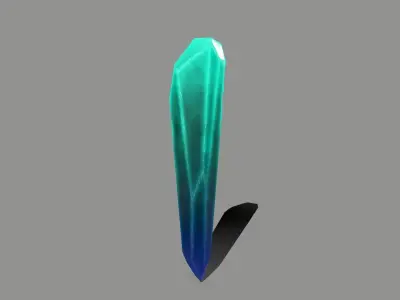 Crystal Set sword Low-poly 3D model