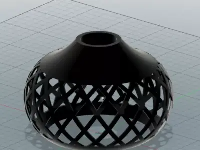 chandelier lamp with pattern Free 3D print model