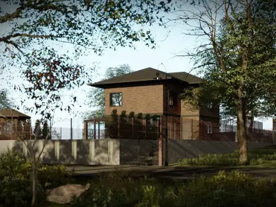 Villa in the village 3D design 3D model