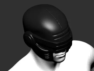 helmet high poly sculpt 3d printable ver 7 3D model 3D model 57