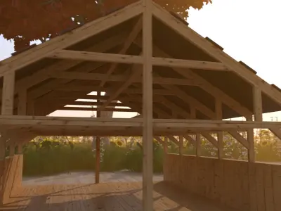 ABANDONED WOOD SHADE 3D model