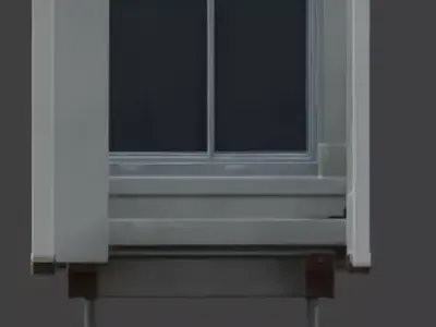 Urban Modular Balcony 3D Model Low-poly 3D model