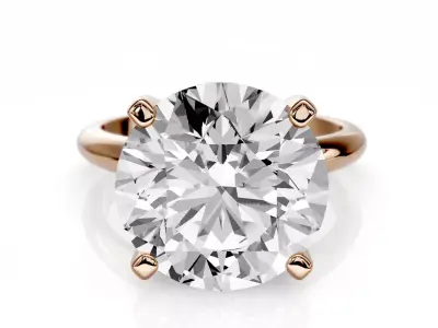 Engagement ring Selina 5ct 3D print model