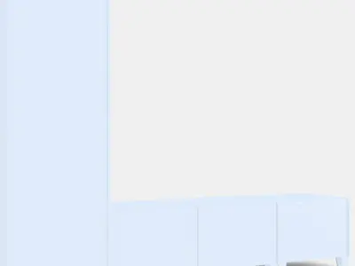 PLATSA Wardrobe with 4 doors Low-poly 3D model