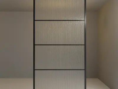 Glass partition door 55 Low-poly 3D model