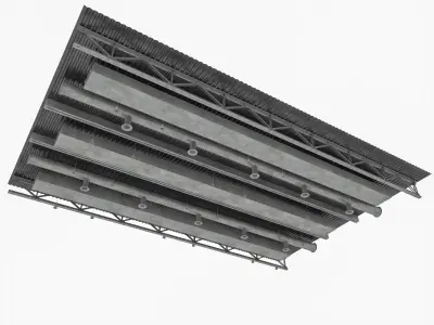 Ceiling Ventilation Pipes 3D model