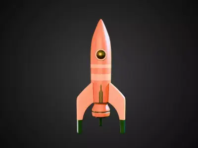 Wooden Rocket Nexus Low-poly 3D model