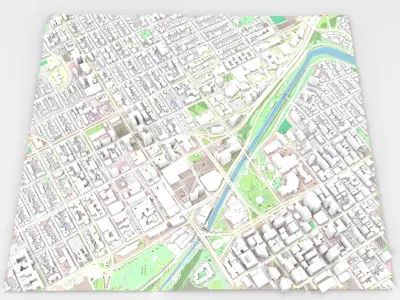 Cityscape Ottawa Canada 3D model
