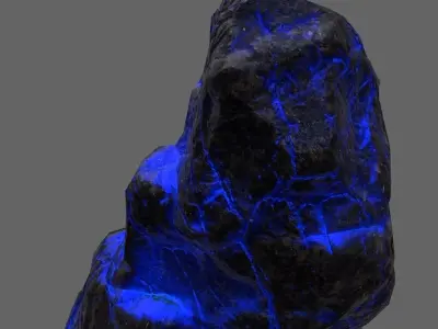 Glowing Rock Low-poly 3D model