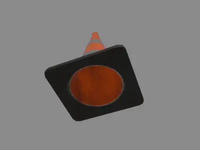 Traffic Cone Medium Poly 3D model