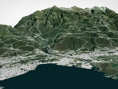 Cityscape Verzasca Switzerland 3D model