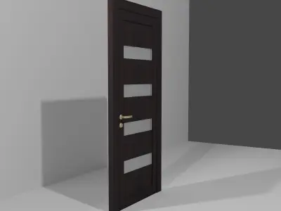 Wooden door Free low-poly 3D model buy