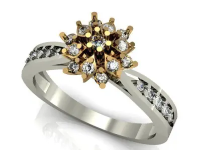 daimond ring 3D print model 29