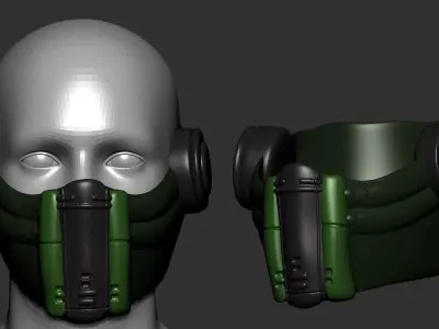 helmet high poly sculpt 3d printable  3D model 76