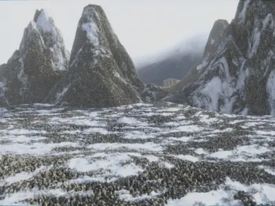 Landscapes 1 - Snowy Mountain 1d 3D model