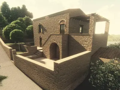 Greek House in provence 3D model