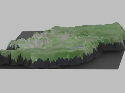 Tanzania Map Country Low-poly 3D model