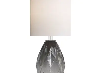 Grey Glass Table Lamp Low-poly 3D model