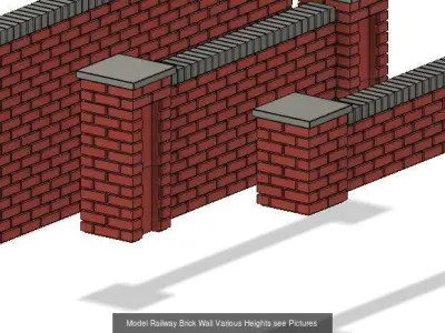 Model Railway House and Garden Items 3D Model Pack