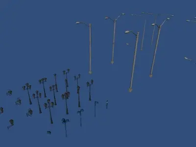 Streetlights collection tv series cover art Low-poly 3D model