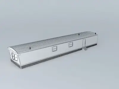 Single Wide Trailer Home Free 3D model