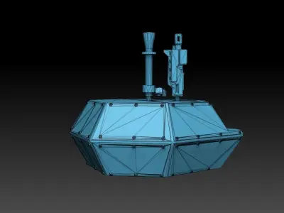 Tank Box Gun Turret 3D print model
