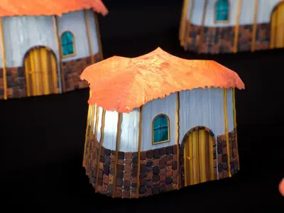 9 House Pack Stylized Game Asset Low-poly 3D model