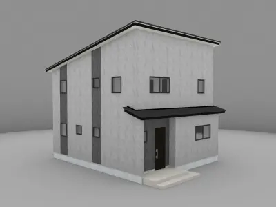 House model for background 38 Low-poly 3D model
