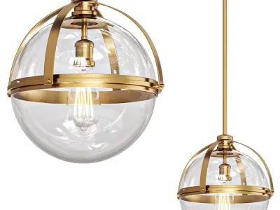 Meridian Globe Pendant By Quorum 3D model