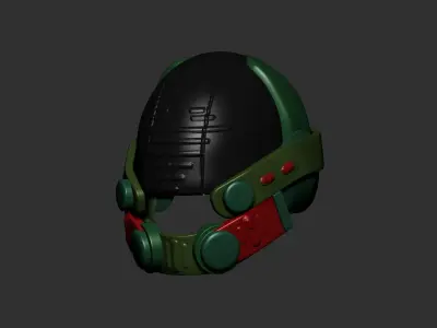 helmet high poly sculpt 3d printable  3D model 166