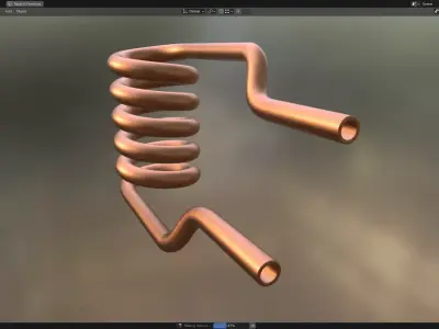 Antique Heating Coil PBR Low-poly 3D model