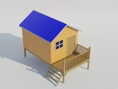 Small House Low-poly 3D model