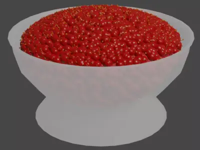 Crystal Cherry Bowl 3D model