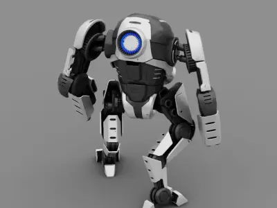 Robo Cop  rigged character 3D model