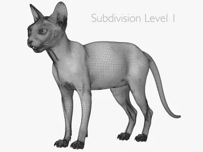  Sphynx Lowpoly 