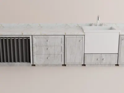 Kitchen Countertop 3D Model Free 3D model