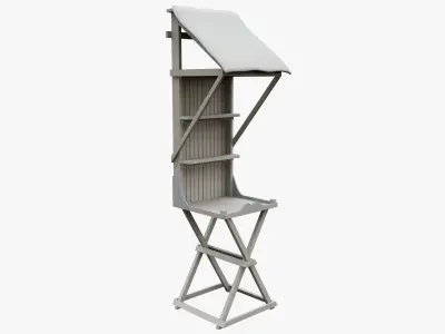 Market Stall Cotton Low-poly 3D model