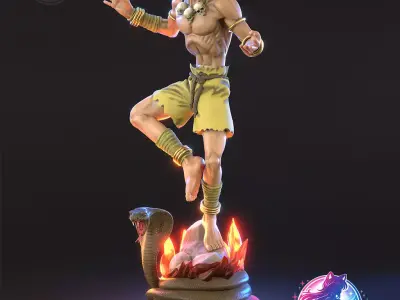 Dhalsim Street Fighter Statue Figurine stl printable 3D print model purchase